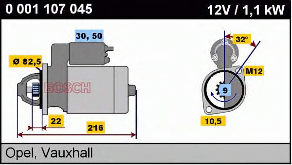 0001107045 Bosch rozrusznik