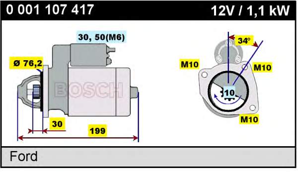 1539686 Ford rozrusznik