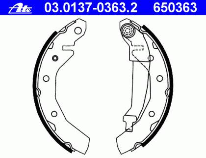 96446178 General Motors Klocki hamulcowe tylne bębnowe