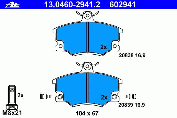793460 Peugeot/Citroen Klocki hamulcowe przednie tarczowe