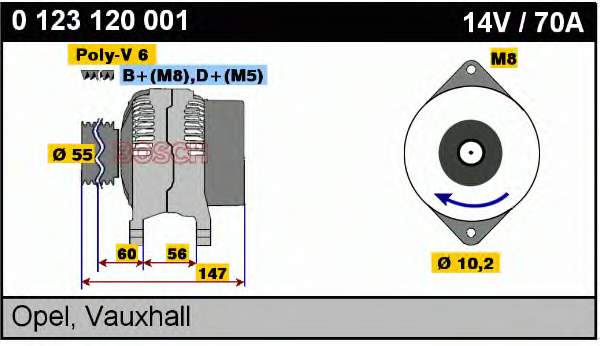 46535895 Fiat/Alfa/Lancia alternator