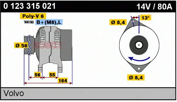 Alternator Volvo 850 (LS)