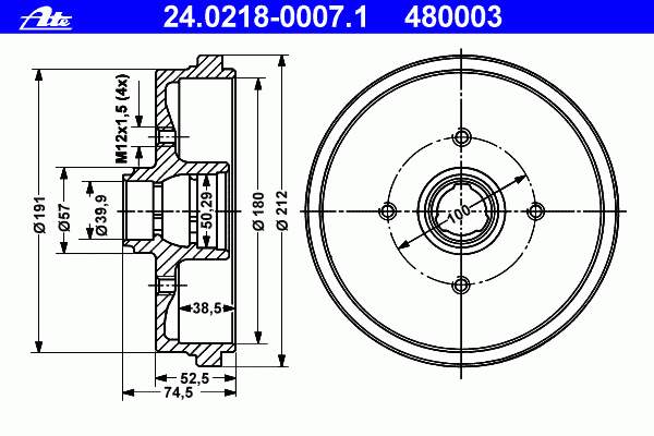 Bęben hamulcowy tylny VAG 3055016151 cena, od 30,06 USD