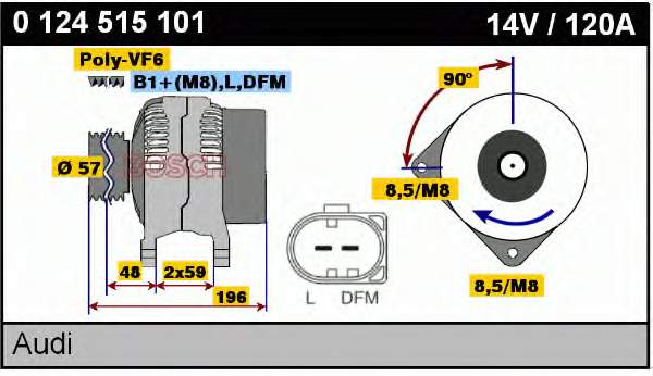 0124515022 VAG Alternator