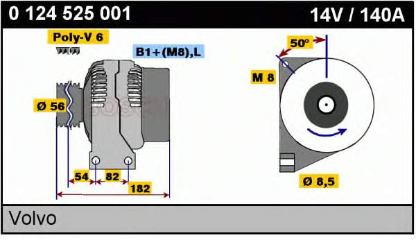 Alternator Volvo S60 1 (RS, RH)