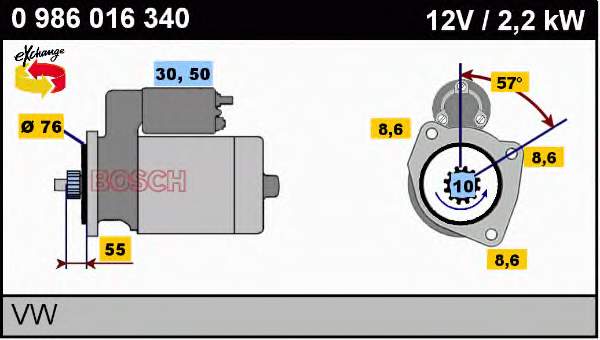 0986016340 Bosch Rozrusznik