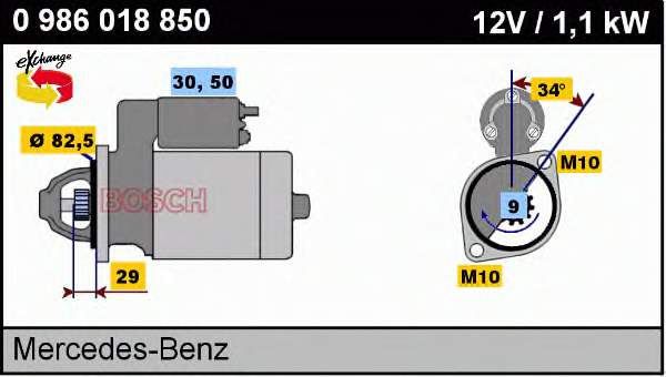 Rozrusznik Mercedes W126 cena, od 109,33 USD