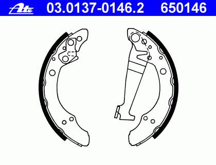 Klocki hamulcowe tylne bębnowe VAG 811609528E cena, od 25,41 USD
