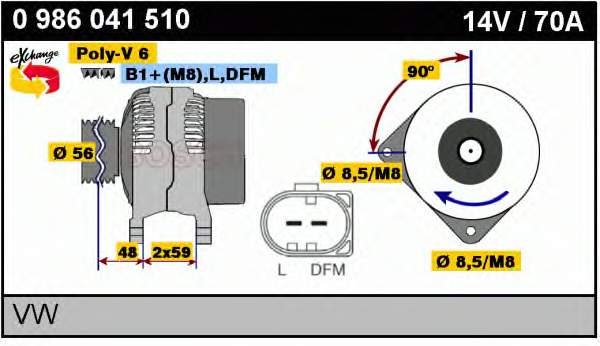 030903023H VAG Alternator