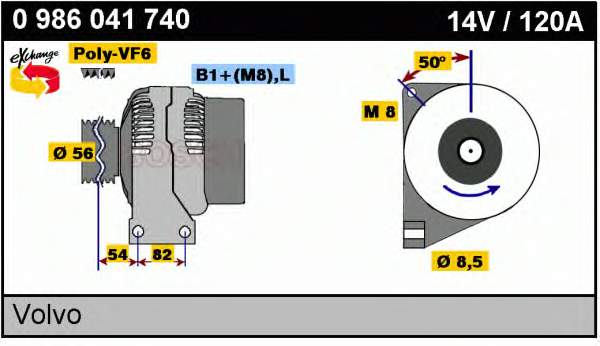 Alternator Volvo 9459092 cena, od 85,13 USD