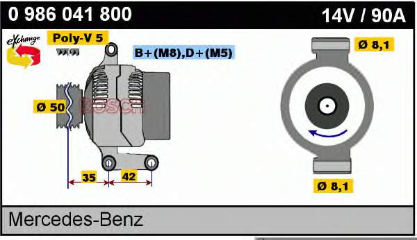 Alternator do Mercedes A (W168)