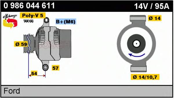 1406096 Ford Alternator