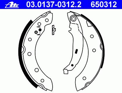 Klocki hamulcowe tylne bębnowe Renault (RVI) 6001547630 cena, od 17,09 USD