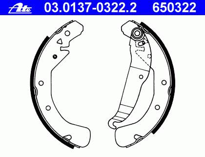 Klocki hamulcowe tylne bębnowe Opel 1605920 cena, od 26,24 USD