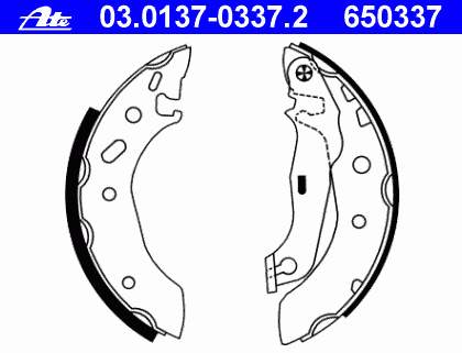 Klocki hamulcowe tylne bębnowe Ford 1059500 cena, od 23,41 USD