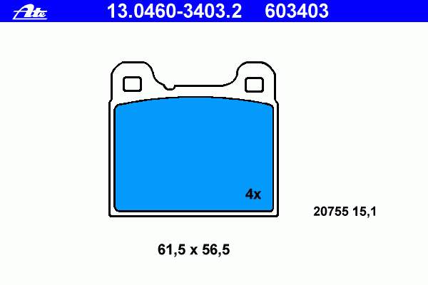 Okładziny (klocki) do hamulców tarczowych tylne Volvo 271824 cena, od 22,47 USD