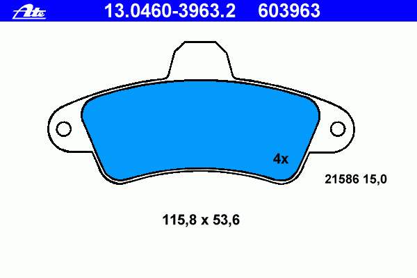 1088934 Ford Okładziny (klocki) do hamulców tarczowych tylne