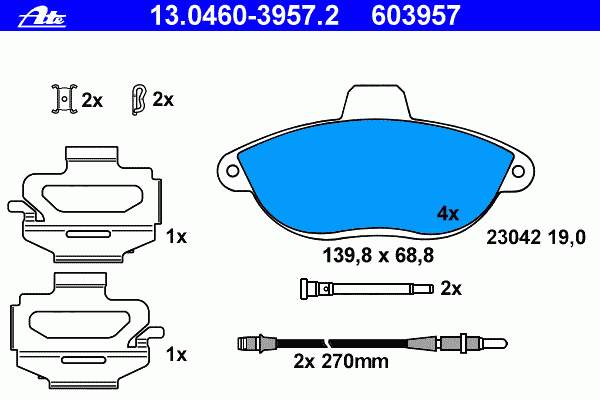 425151 Peugeot/Citroen Klocki hamulcowe przednie tarczowe