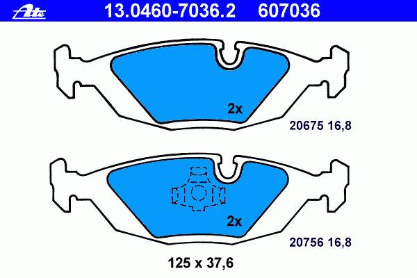 34211153913 BMW okładziny (klocki do hamulców tarczowych tylne)