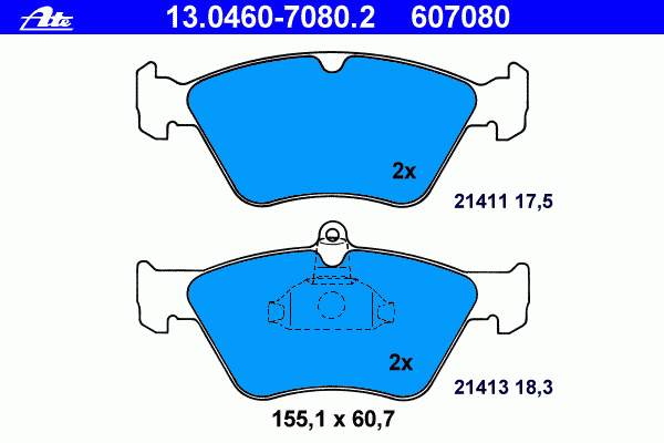 90443873 General Motors Klocki hamulcowe przednie tarczowe