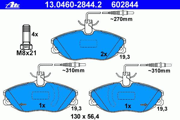 Klocki hamulcowe przednie tarczowe Peugeot/Citroen 425132 cena, od 17,87 USD