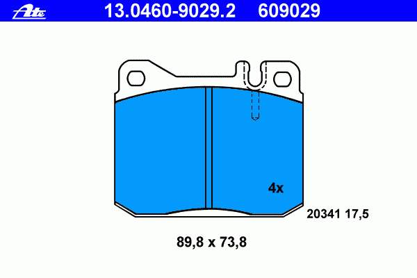 0004205920 Mercedes klocki hamulcowe przednie tarczowe