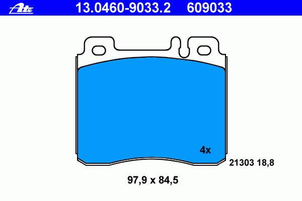 Klocki hamulcowe przednie tarczowe Mercedes A0024200420 cena, od 28,36 USD