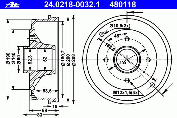 Bęben hamulcowy tylny Renault (RVI) 6001548126 cena, od 28,82 USD
