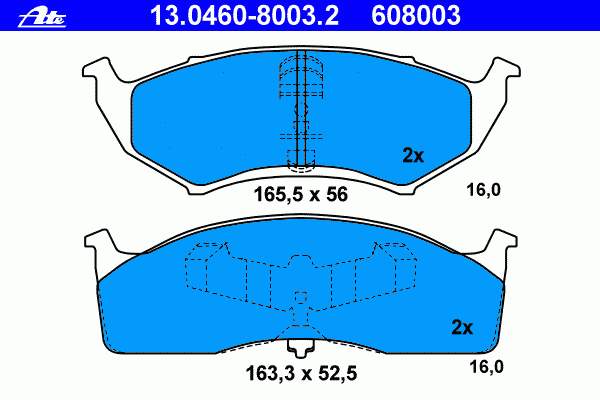 V1011682AC Chrysler Klocki hamulcowe przednie tarczowe