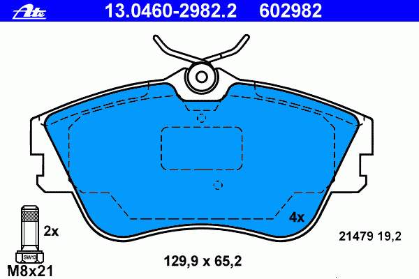 Klocki hamulcowe przednie tarczowe VALEO 301622 cena, od 26,95 USD