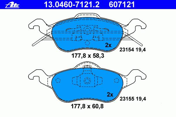 Klocki hamulcowe przednie tarczowe Ford 98AB2K021AD cena, od 16,19 USD