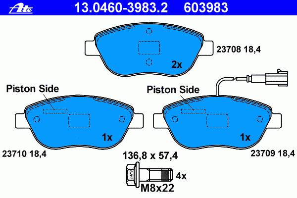 71770080 Fiat/Alfa/Lancia Klocki hamulcowe przednie tarczowe
