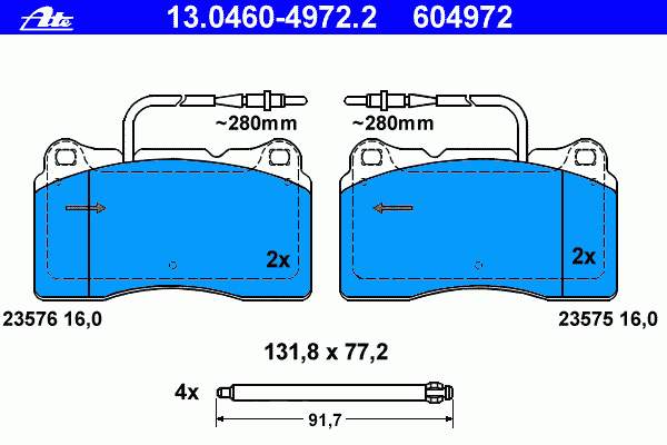 Klocki hamulcowe przednie tarczowe Peugeot/Citroen 425207 cena, od 45,48 USD