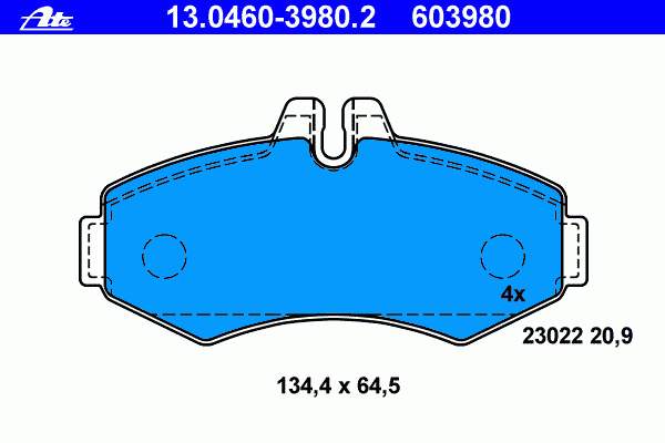 A0034205420 Mercedes klocki hamulcowe przednie tarczowe