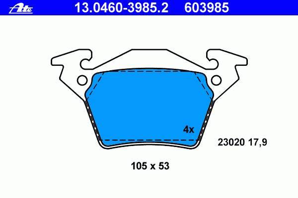 Okładziny (klocki) do hamulców tarczowych tylne Mercedes A0004214210 cena, od 19,84 USD