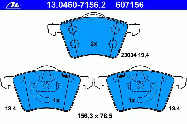 Klocki hamulcowe przednie tarczowe Bremsi BP2900 cena, od 35,40 USD