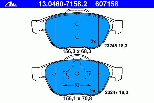 Klocki hamulcowe przednie tarczowe Renault (RVI) 410607613R cena, od 28,35 USD