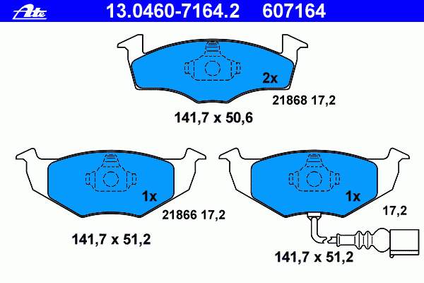 6Q0698151B VAG Klocki hamulcowe przednie tarczowe