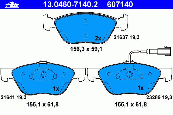 Klocki hamulcowe przednie tarczowe Fiat/Alfa/Lancia 9951217 cena, od 29,35 USD