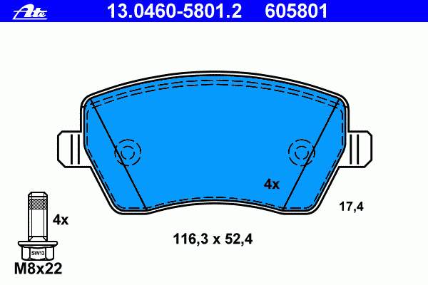 410604076R Renault (RVI) klocki hamulcowe przednie tarczowe