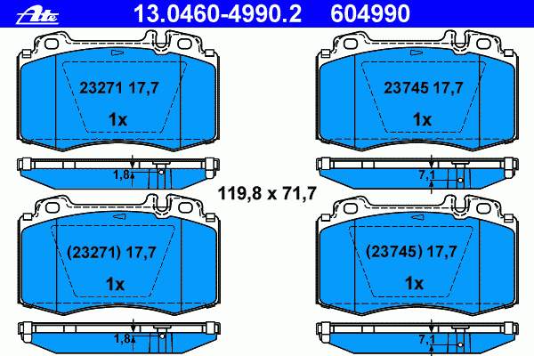 5420952041 Mercedes klocki hamulcowe przednie tarczowe