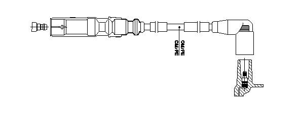 Przewód wysokiego napięcia, cylinder nr 1 99051010501 Vika