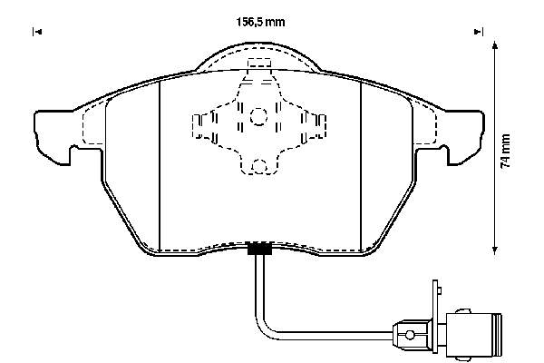 4A0698151 VAG Klocki hamulcowe przednie tarczowe