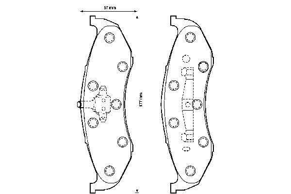 V1010058 Chrysler Klocki hamulcowe przednie tarczowe