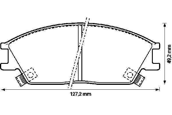 572269B Jurid/Bendix klocki hamulcowe przednie tarczowe