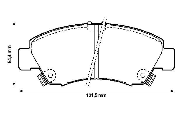 Klocki hamulcowe przednie tarczowe Honda 45022S07408 cena, od 15,21 USD