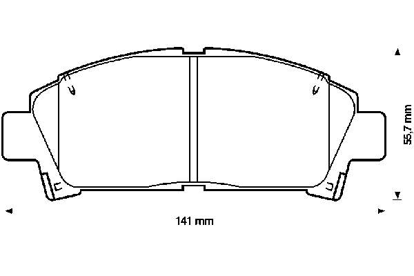 572357B Jurid/Bendix klocki hamulcowe przednie tarczowe