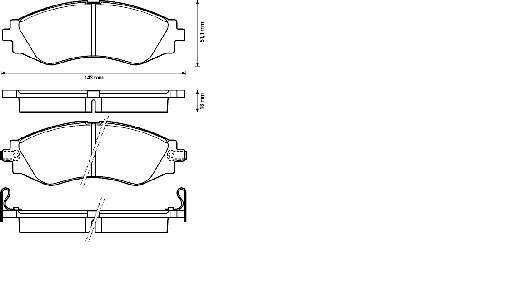 96245178 General Motors Klocki hamulcowe przednie tarczowe