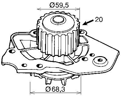 Pompa chłodząca wodna Peugeot/Citroen 1623096980 cena, od 36,33 USD
