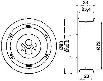 VKM 11000 SKF rolka napinacza paska rozrządu